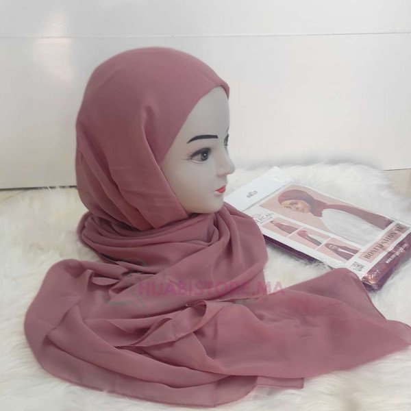 Chale ninja mousseline rouge turc en ligne hijabistore maroc